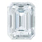 Emerald Cut Solitaire Moissanite Infinity Engagement Ring