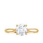 1 CT Round Shape Moissanite Designer Solitaire Ring Moissanite - ( D-VS1 ) - Color and Clarity - Rosec Jewels