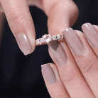 1 CT Claw Set Heart Shape Rose Quartz and Diamond Engagement Ring Rose Quartz - ( AAA ) - Quality - Rosec Jewels