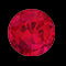 Anillo llamativo de rubí creado redondo con halo floral de moissanita