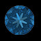 Anillo de compromiso con halo de diamantes y topacio azul Londres redondo de 1 quilates
