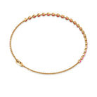 Minimal Pink Sapphire Chain Bracelet Pink Sapphire - ( AAA ) - Quality - Rosec Jewels
