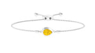 Pear Cut Solitaire Yellow Sapphire Simple Bolo Bracelet Yellow Sapphire - ( AAA ) - Quality - Rosec Jewels