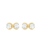 1.25 CT Certified Moissanite Infinity Stud Earrings Moissanite - ( D-VS1 ) - Color and Clarity - Rosec Jewels