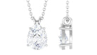 Certified Moissanite Teardrop Solitaire Pendant in Prong Setting Moissanite - ( D-VS1 ) - Color and Clarity - Rosec Jewels