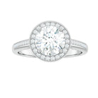 1.75 CT Moissanite Halo Vintage Engagement Ring Moissanite - ( D-VS1 ) - Color and Clarity - Rosec Jewels