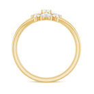 3/4 Carat Moissanite Flower Heart Engagement Ring Moissanite - ( D-VS1 ) - Color and Clarity - Rosec Jewels