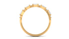 Baguette Cut Cubic Zirconia Designer Half Eternity Ring Zircon - ( AAAA ) - Quality - Rosec Jewels