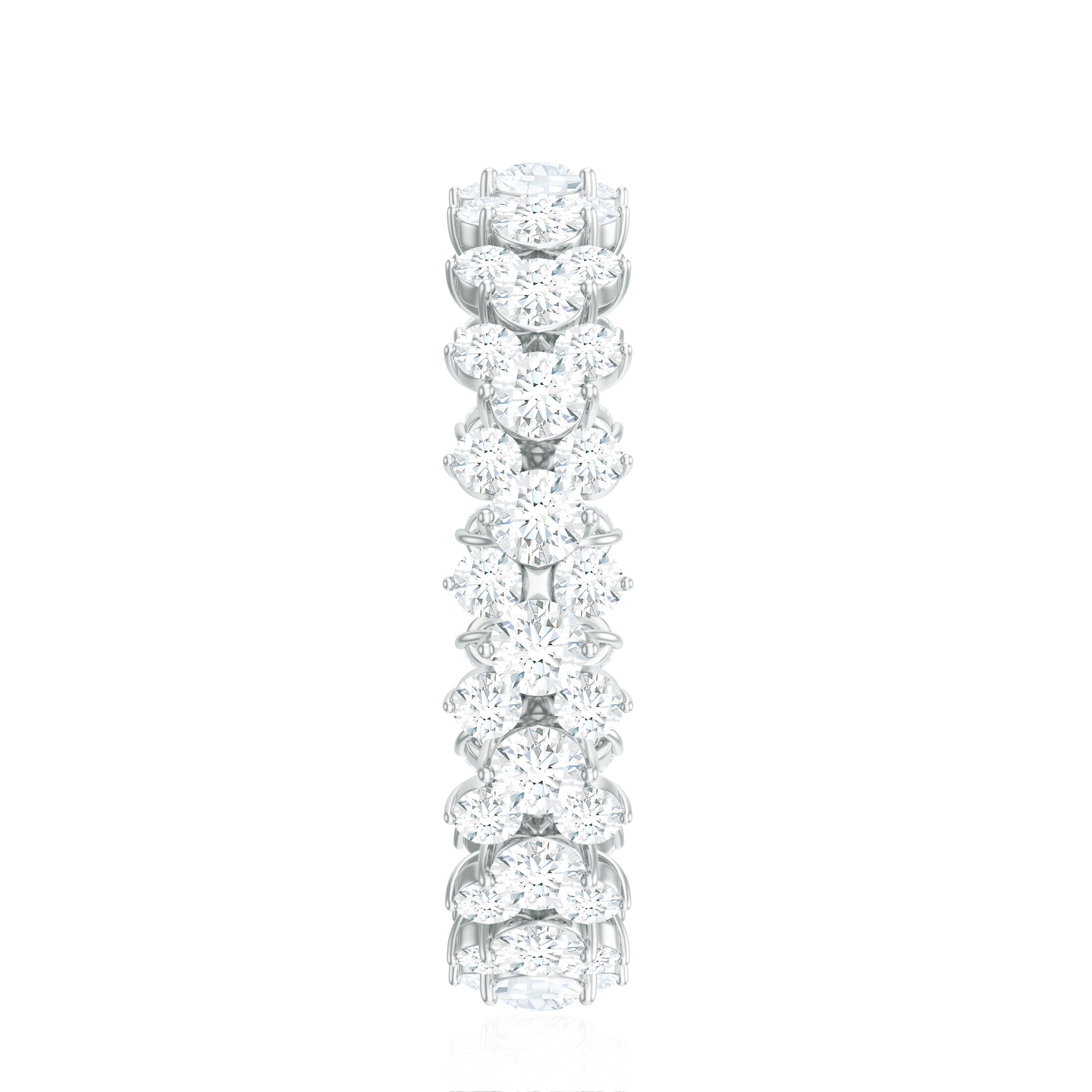 3.50 CT Prong Set Simulated Diamond Full Eternity Band Ring Zircon - ( AAAA ) - Quality - Rosec Jewels